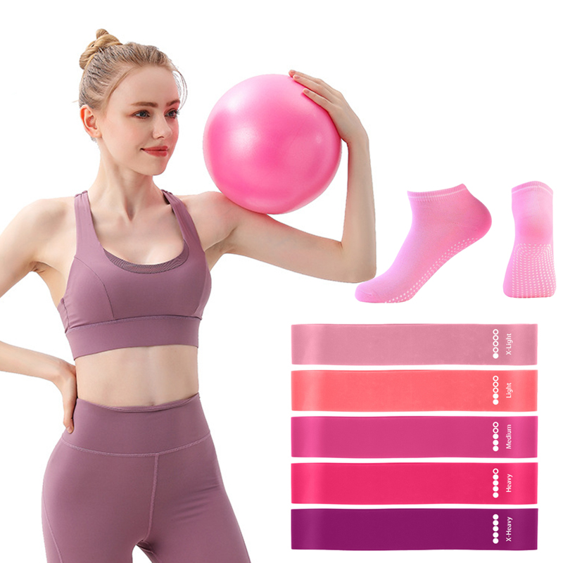 Pilates Yoga Ball Exercises - مجموعات جوارب بمقبض كرة البيلاتيس، أربطة