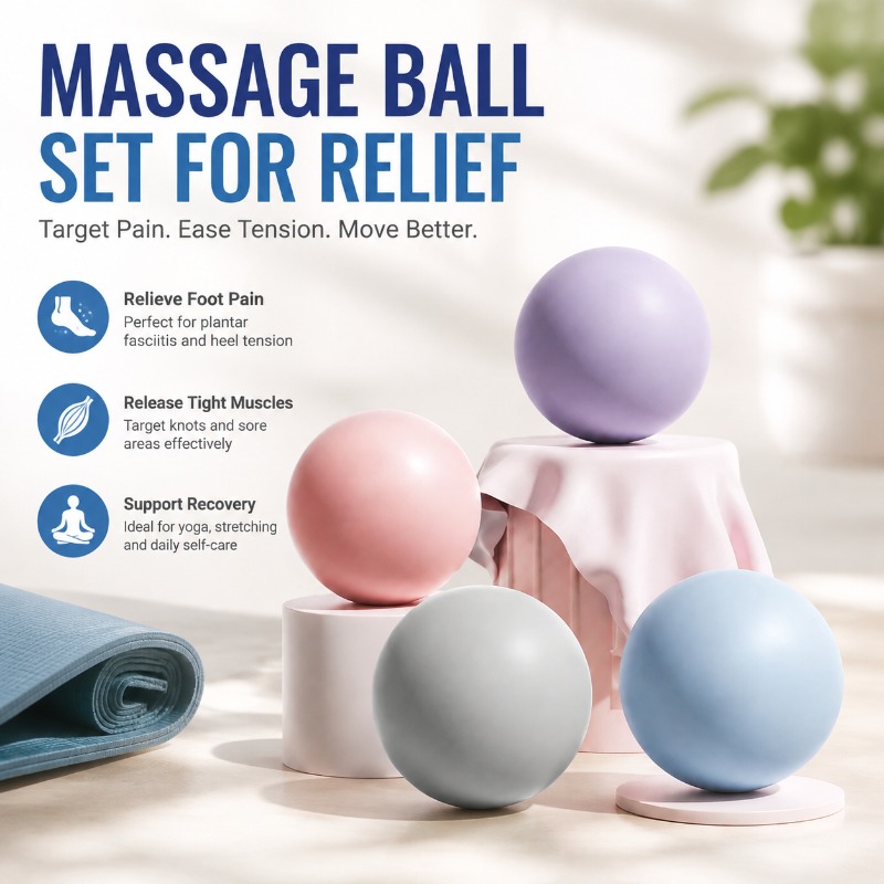 Pilates Ball Mini - كرة تدليك سيليكون صلبة للياقة البدنية