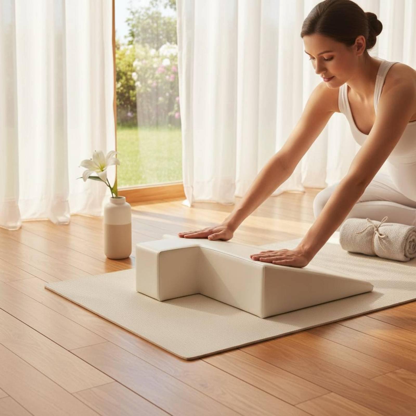 Pilates & Yoga Knokke - وسادة دعم للحوامل من الفوم الكثيف،