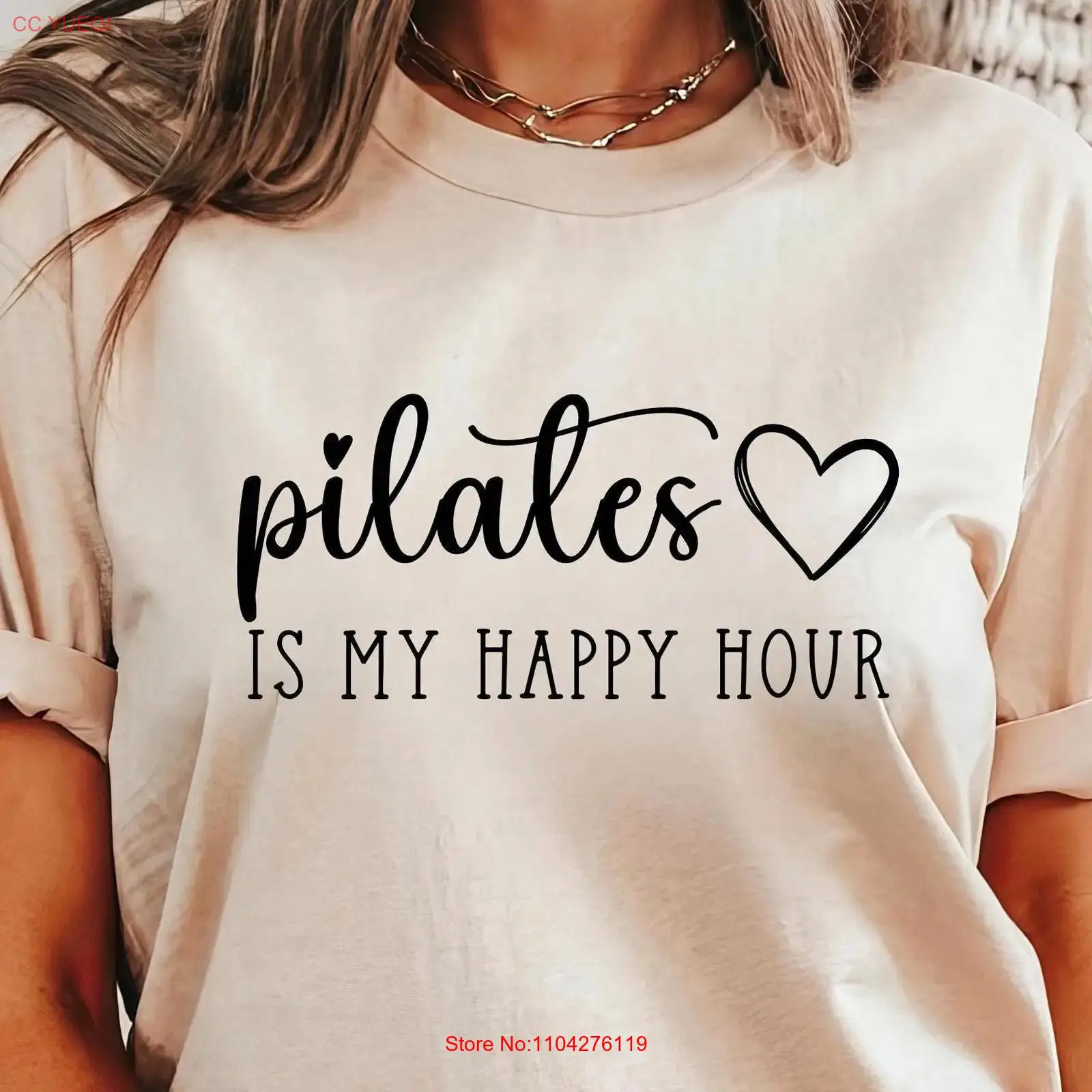 تي شيرت بيلاتس هو موقعي السعيد - مراجعة Pilates Yoga Instructor وسعره