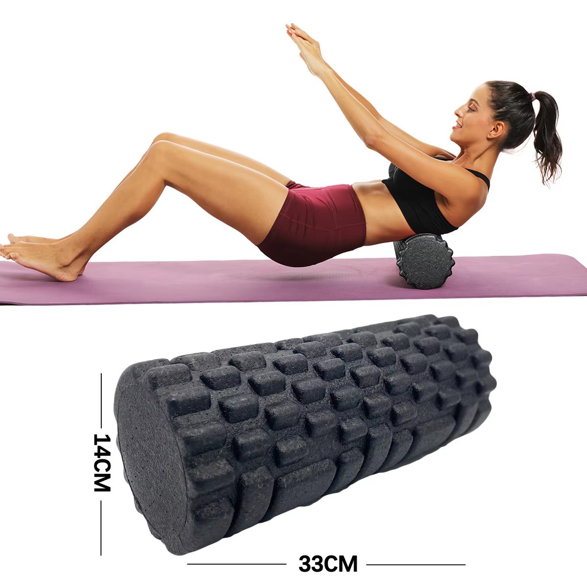 30/33 سنتيمتر اللياقة البدنية  - مراجعة Pilates Yoga Roller وسعره