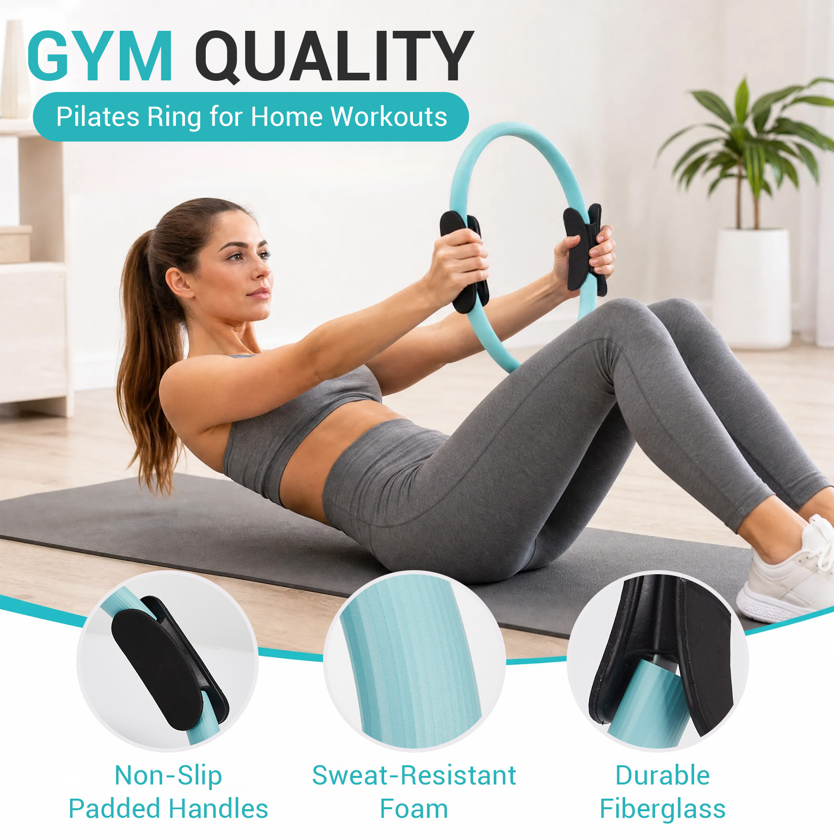 مجموعة تدريب البيلاتس، حلقة بي - مراجعة Pilates Yoga Ball Exercises وسعره